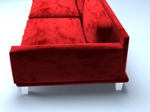 velvet sofa Modello 3D