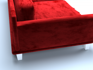velvet sofa Modello 3D