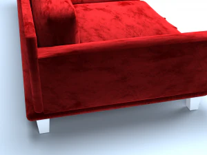 velvet sofa 3D Model