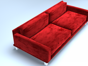 velvet sofa Modello 3D