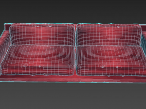 velvet sofa Modello 3D