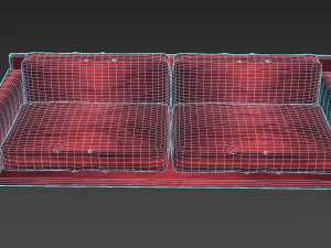 velvet sofa 3D Model