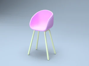 silla alta Modelo 3D