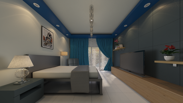 bedroom interior design 3D-Modell .c4d .max .obj .3ds .fbx .stl .blend 
