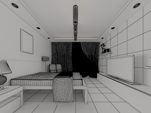 bedroom interior design 3D-Modell