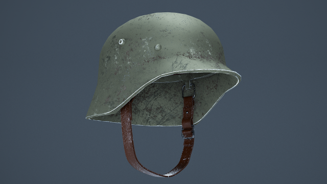 german ww2 m35 helmet 3D Model .c4d .max .obj .3ds .fbx .stl .blend 