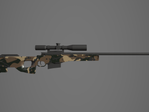 arctic warfare magnum green camo sniper Modèle 3D