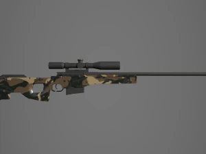arctic warfare magnum green camo sniper 3D Model