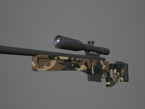 arctic warfare magnum green camo sniper Modèle 3D