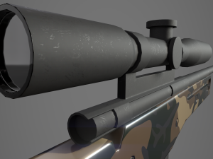 arctic warfare magnum green camo sniper Modèle 3D