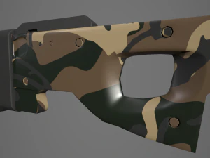 arctic warfare magnum green camo sniper 3D Model