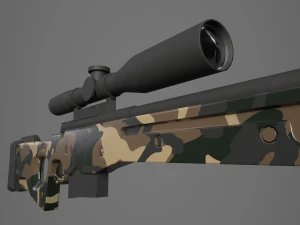 cecchino mimetico verde magnum della guerra artica Modello 3D