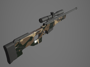 arctic warfare magnum green camo sniper Modèle 3D