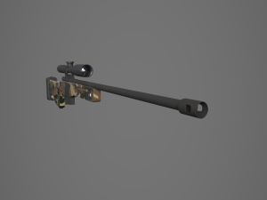 arctic warfare magnum green camo sniper Modèle 3D