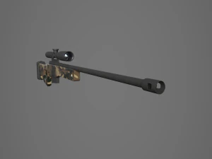 arctic warfare magnum green camo sniper 3D Model