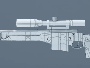 arctic warfare magnum green camo sniper 3D Model