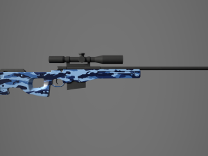 arctic warfare magnum blue camo sniper Modèle 3D