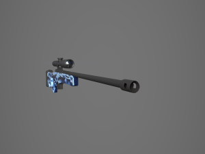 arctic warfare magnum blue camo sniper Modèle 3D