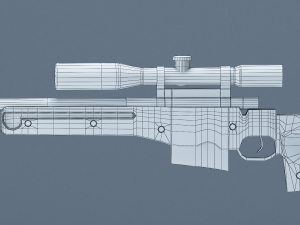 arctic warfare magnum blue camo sniper Modèle 3D
