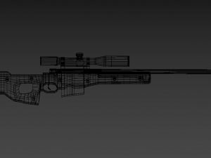 arctic warfare magnum blue camo sniper Modèle 3D