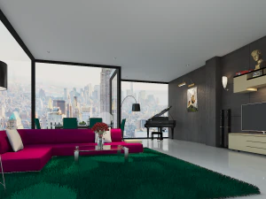 salon wieżowca Model 3D