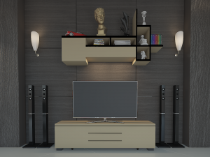 skyscraper living room 3D Model