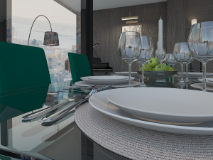 skyscraper living room 3D Model