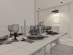 skyscraper living room 3D Model