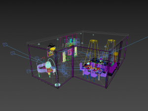 skyscraper living room 3D Model