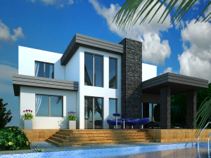 villa Modelo 3D