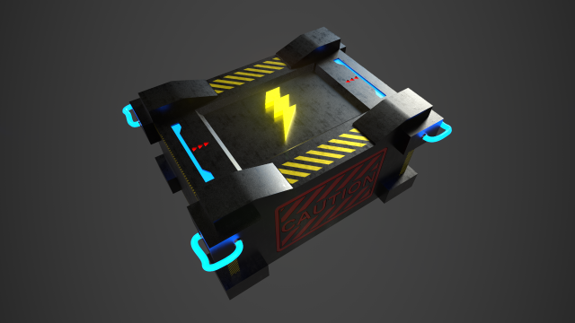 scifi crate Modelo 3D .c4d .max .obj .3ds .fbx .stl .blend 