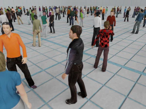 Low poly animated people pack - 200 pieces low-poly animated crowd 3D 모델