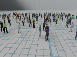 low poly animated people pack - 200 pieces low-poly animated crowd 3D 模型