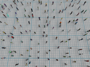 low poly animated people pack - 200 pieces low-poly animated crowd 3D 模型
