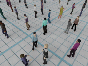 Low poly animated people pack - 200 pieces low-poly animated crowd 3D Model