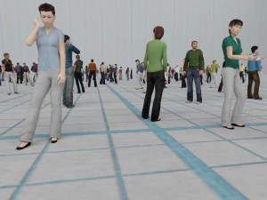 Low poly animated people pack - 200 pieces low-poly animated crowd 3D Model