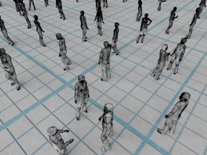 low poly animated people pack - 200 pieces low-poly animated crowd 3D 模型