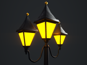 victorian street lamp Model 3D