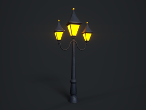 victorian street lamp 3D Модель