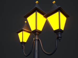 victorian street lamp 3D Модель