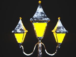 snowy victorian street lamp 3D मॉडल
