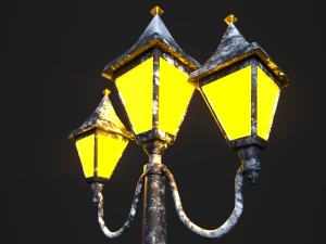 l&acirc;mpada de rua vitoriana nevada Modelo 3D