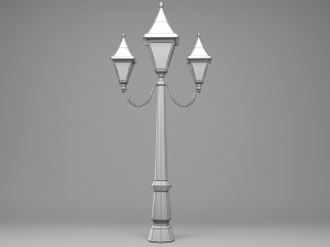 snowy victorian street lamp 3D मॉडल