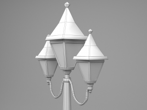 snowy victorian street lamp 3D मॉडल
