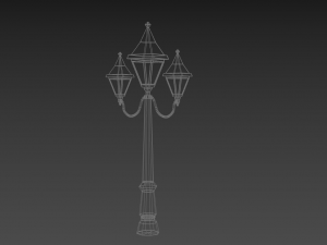 snowy victorian street lamp 3D मॉडल