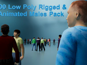 Low Poly Females Pack - 200 Pieces 3D Model