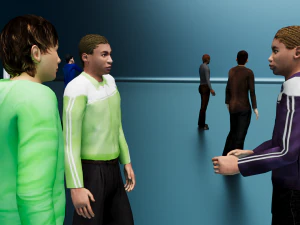 Low Poly Rigged Animated Males Pack - 200 Pieces 3D Model