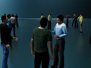 Low Poly Rigged Animated Males Pack - 200 Pieces 3D Model