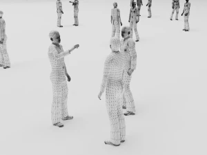 Low Poly Rigged Animated Males Pack - 200 Pieces 3D Model