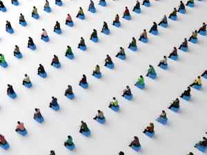 Low Poly Rigged and Animated Sitting Males Pack - 200 Pieces 3D Model
